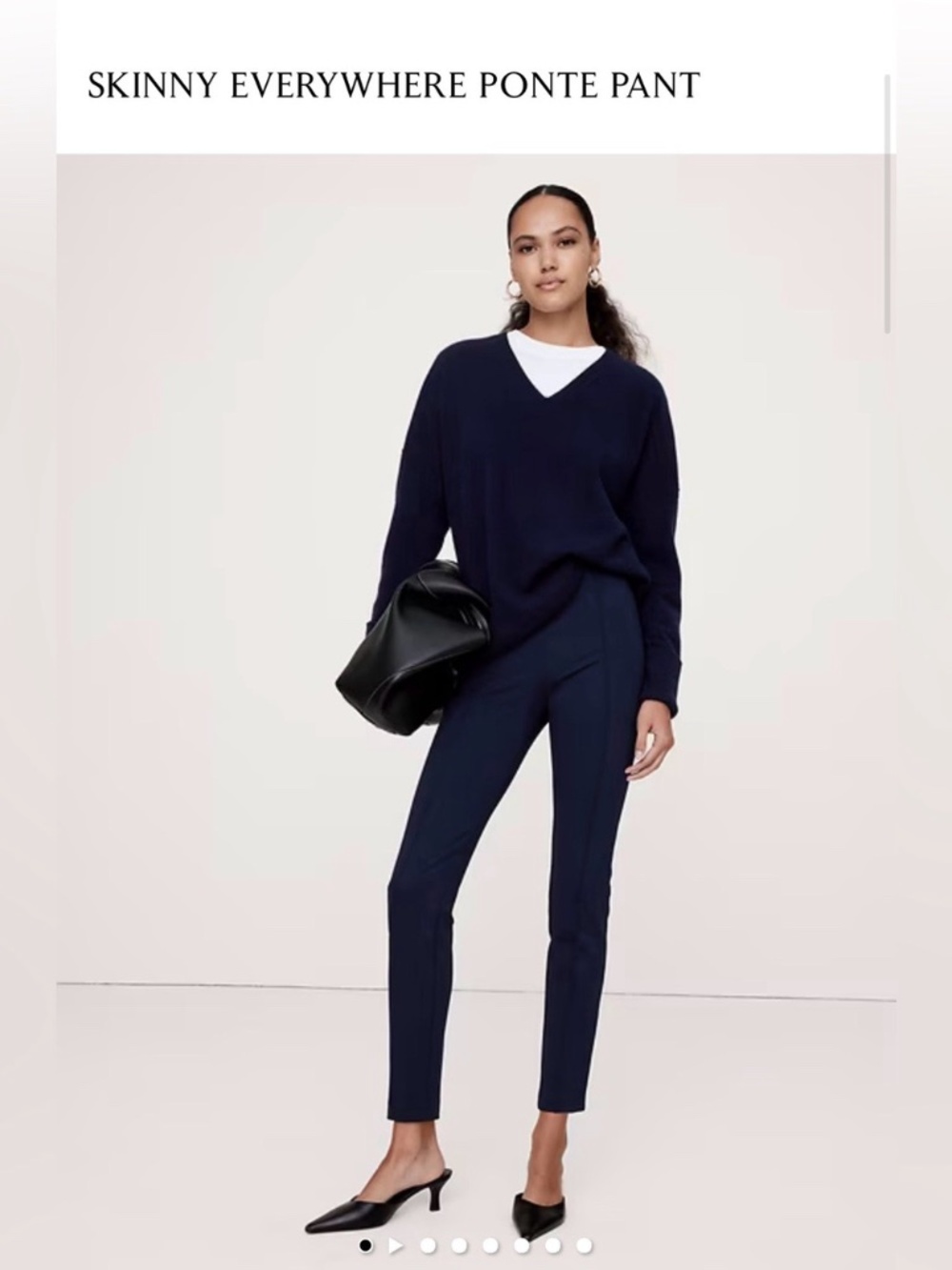 NWT! Banana Republic Skinny Everywhere Navy Ponte Pant - Size L
